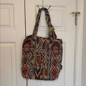 Multicolor Geometric Pattern Tote Bag